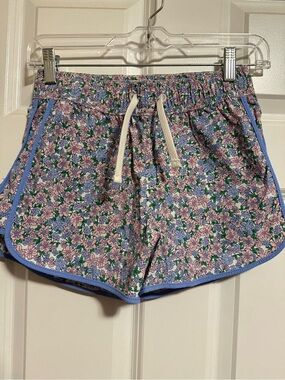 Crewcuts Pink, Blue & Green Floral Drawstring Shorts